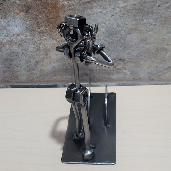 Nuts and Bolts Rifleman Figurine Business Card Holder Metal Shooting Hunting - Picture 7 of 13